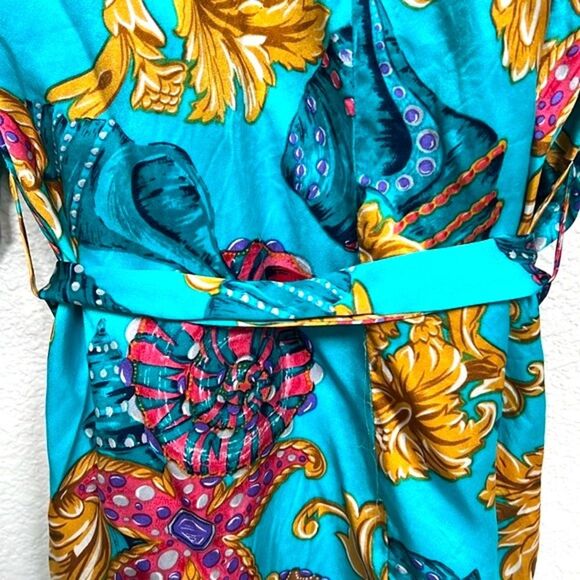 Victoria's Secret Vintage Size Small Silk Gold Label Starfish Robe Slip Set Gown - Picture 13 of 16